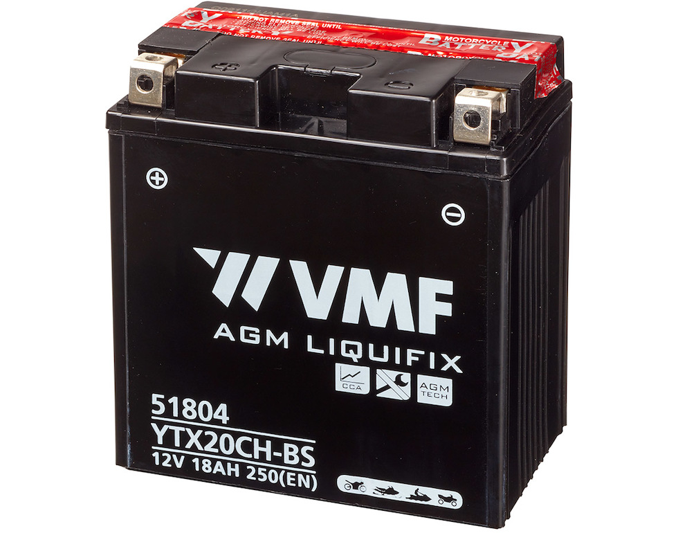 VMF 51804 YTX20CH-BS 51804 51.804 / 18Ah AGM Motor Accu, 250A, 12V