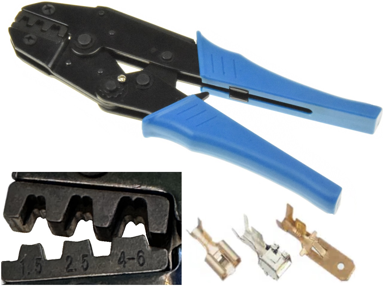 AMP faston krimptang crimptang - 1.5mm2-6mm2 / 20-10AWG AMP faston krimptang crimptang - 1.5mm2-6mm2 / 20-10AWG