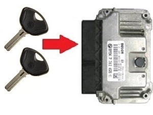 BMW 2x chip sleutel programmeren → ECU unit BMW 2x chip sleutel programmeren → ECU unit
