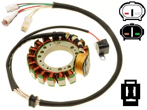 CARG4351-W dynamo stator Yamaha YFM350 YFM400 Moto-4 Big Bear Kodiak Warrior Moto-4 350cc 400cc CARG4351-W dynamo stator Yamaha YFM350 YFM400 Moto-4 Big Bear Kodiak Warrior Moto-4 350cc 400cc