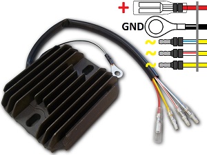 CARR101 - Suzuki GS MOSFET Voltage regulator rectifier (32800-45210, 32500-49010, RS21)