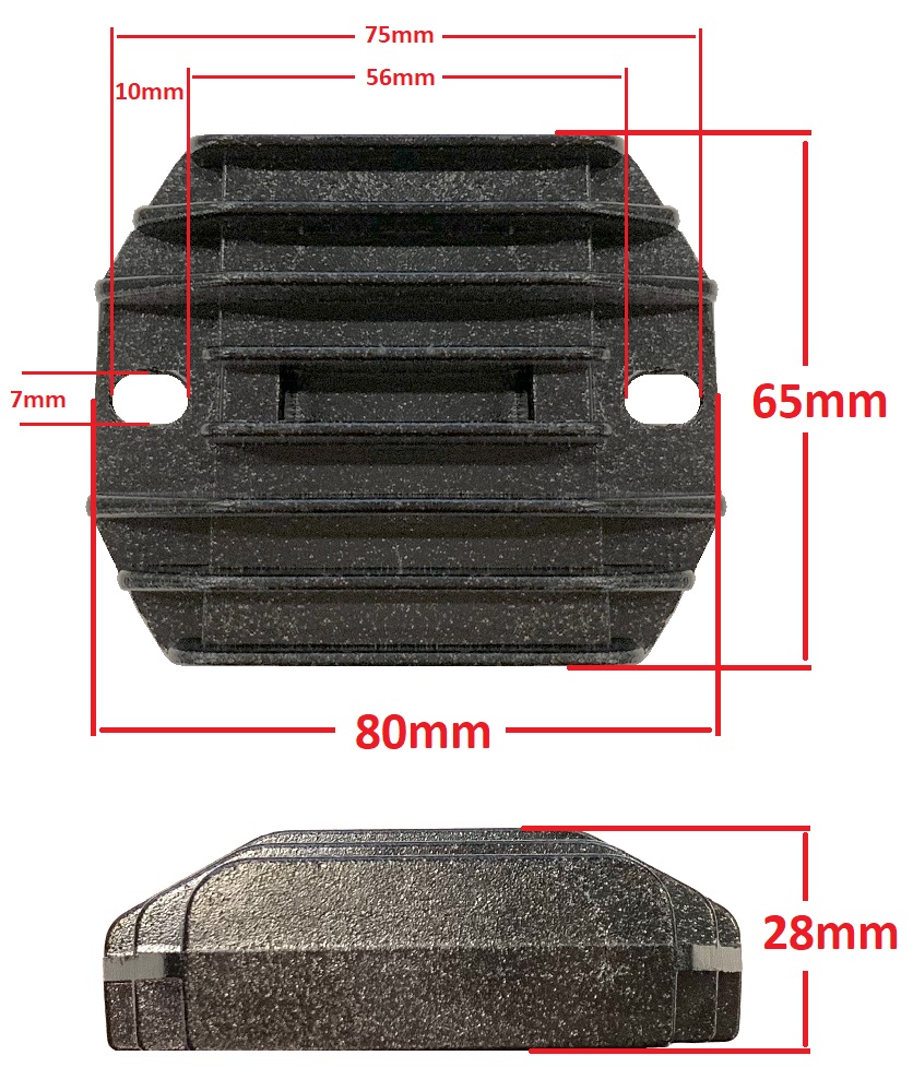 spanningsregelaar gelijkrichter rectifier housing dimensions