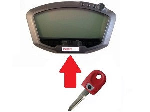 Ducati 1x chip sleutel programmeren → unit Ducati 1x chip sleutel programmeren → unit