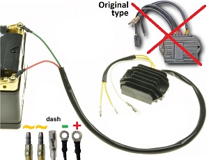 CARR511 - Ducati Moto Guzzi 2 fase MOSFET Régulateur de tension redresseur