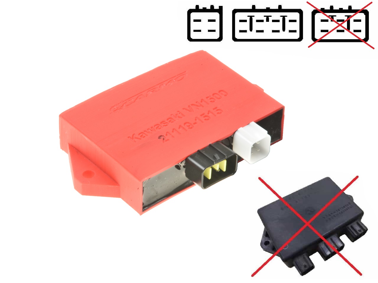 Kawasaki VN1500 Vulcan CDI unit ECU ontsteking 21119-1515 J4T08774 Kawasaki VN1500 Vulcan CDI unit ECU ontsteking 21119-1515 J4T08774