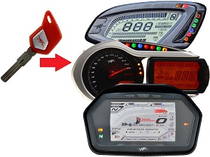 MV Agusta programmeren 1x transponder chip key → unit