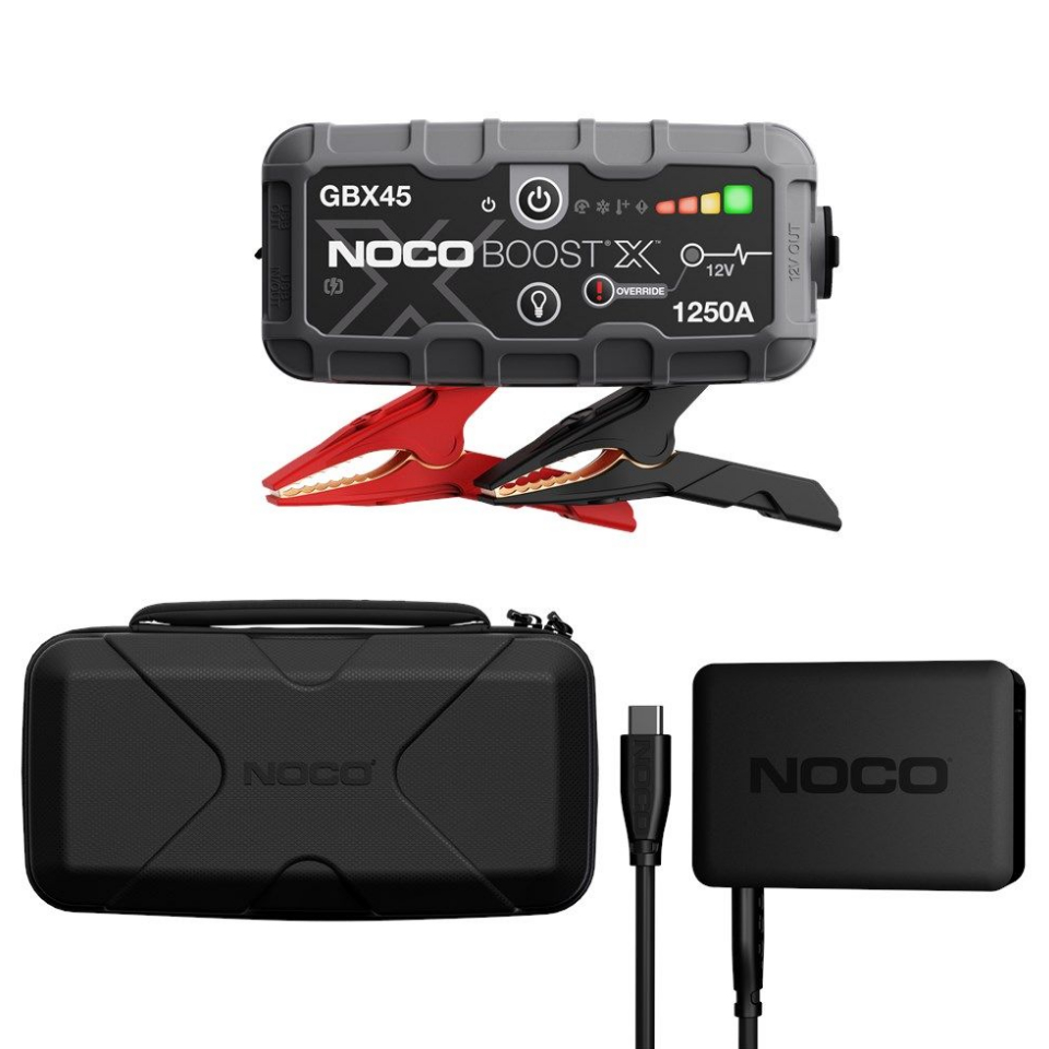 Noco Boost X GBX45 UltraSafe Lithium Jump Starter + GBC101 Case + u65 USB-C Charger