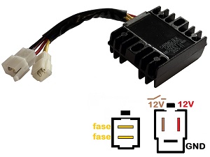 Yamaha XT500 SR250 Exciter MOSFET Spanningsregelaar gelijkrichter (SH222 3Y6-A0) Yamaha XT500 SR250 Exciter MOSFET Spanningsregelaar gelijkrichter (SH222 3Y6-A0)