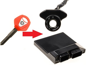 Yamaha 1x sleutel programmeren → motorfiets ECU + startonderbreker ring Yamaha 1x sleutel programmeren → motorfiets ECU + startonderbreker ring