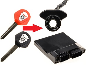 Yamaha 2x sleutel programmeren → motorfiets ECU + startonderbreker ring Yamaha 2x sleutel programmeren → motorfiets ECU + startonderbreker ring