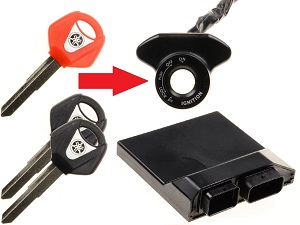 Yamaha 3x sleutel programmeren → motorfiets ECU + startonderbreker ring Yamaha 3x sleutel programmeren → motorfiets ECU + startonderbreker ring