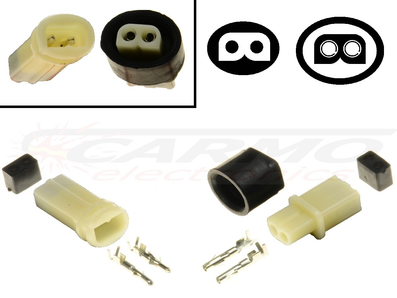 2 pin YPC Sealed connector set - off-road motorfiets connector - Klik op de afbeelding om het venster te sluiten