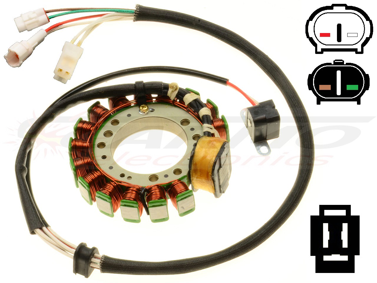 CARG4351-W dynamo stator Yamaha Big Bear Kodiak Warrior Moto-4 350cc 400cc - Klik op de afbeelding om het venster te sluiten