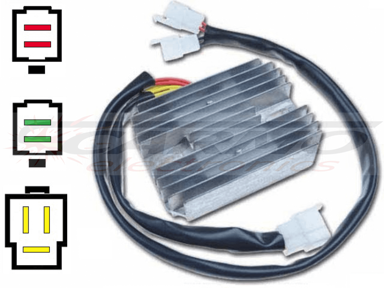 CARR121LI - Honda VT MOSFET Spanningsregelaar gelijkrichter (SH541A-12, SH541G-11, SH541KC, Shindengen) - Klik op de afbeelding om het venster te sluiten