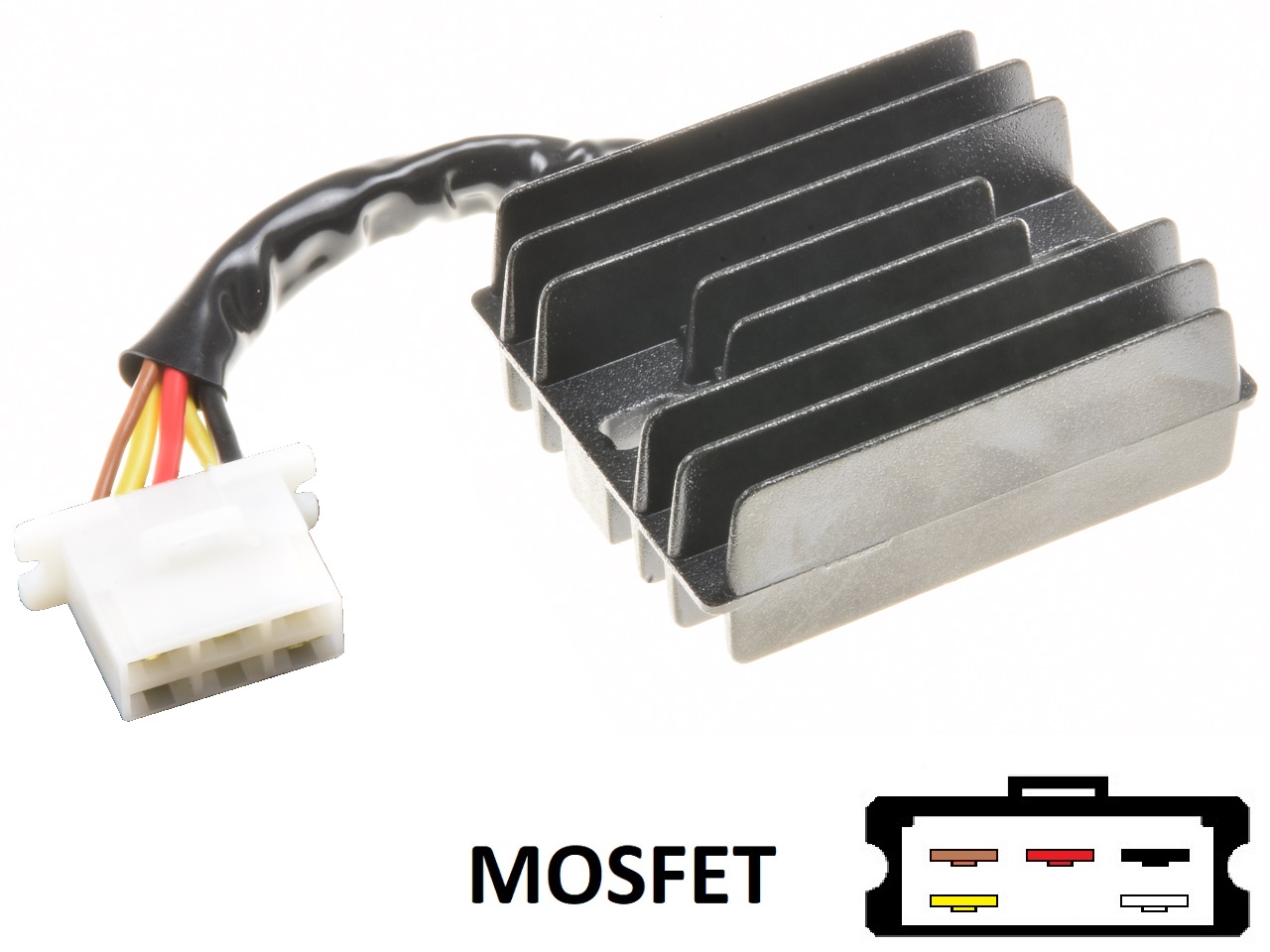 CARR204-KZ - Kawasaki KZ MOSFET Spanningsregelaar gelijkrichter (SH522-12, 21066-1032) - Klik op de afbeelding om het venster te sluiten