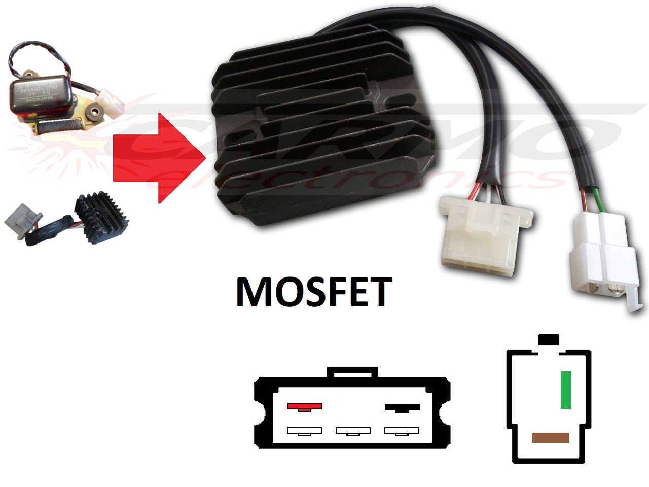 CARR381 - Yamaha XS MOSFET Spanningsregelaar gelijkrichter - Klik op de afbeelding om het venster te sluiten