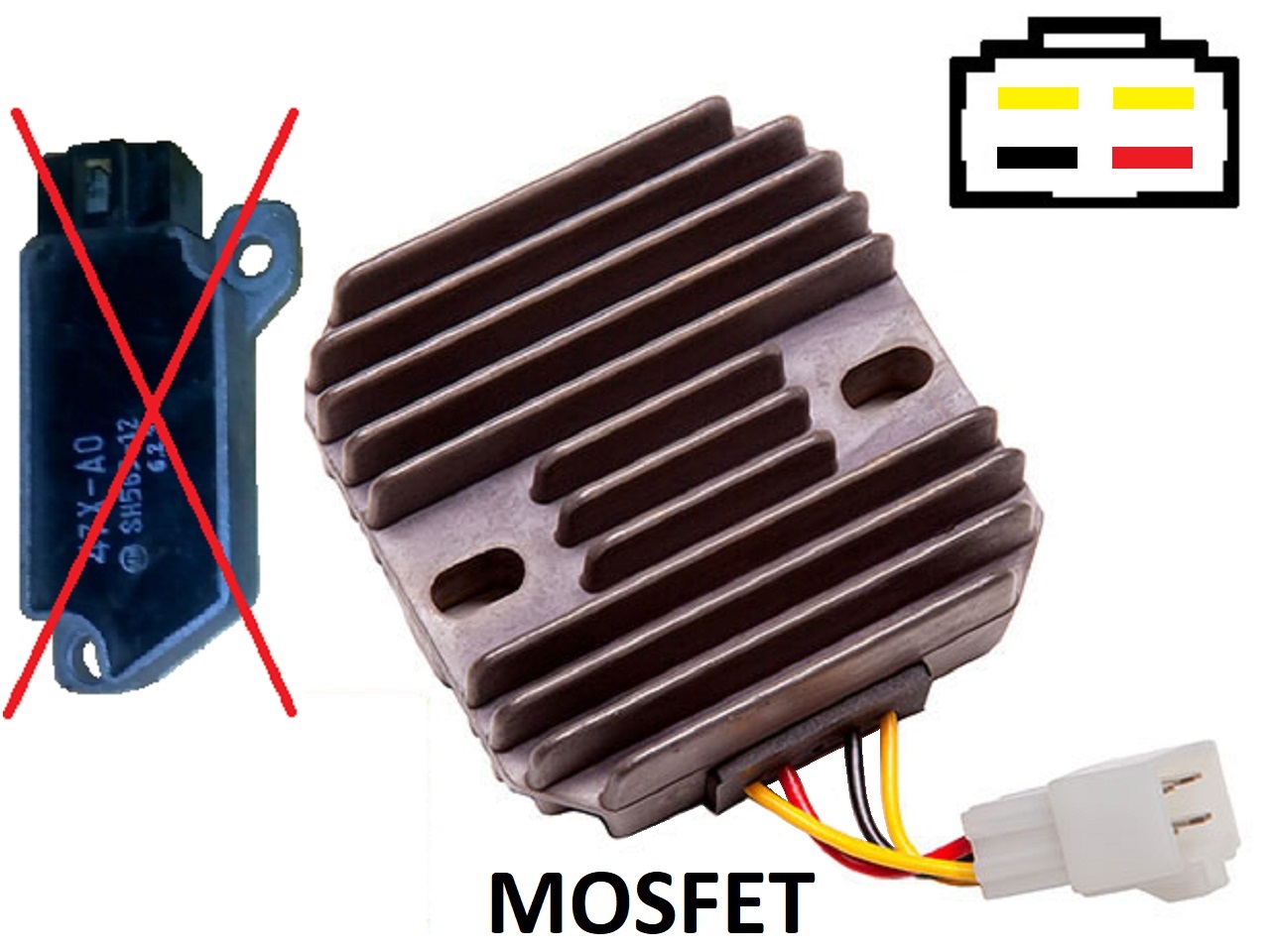 CARR421 - Yamaha 2 fase MOSFET Spanningsregelaar gelijkrichter - Klik op de afbeelding om het venster te sluiten