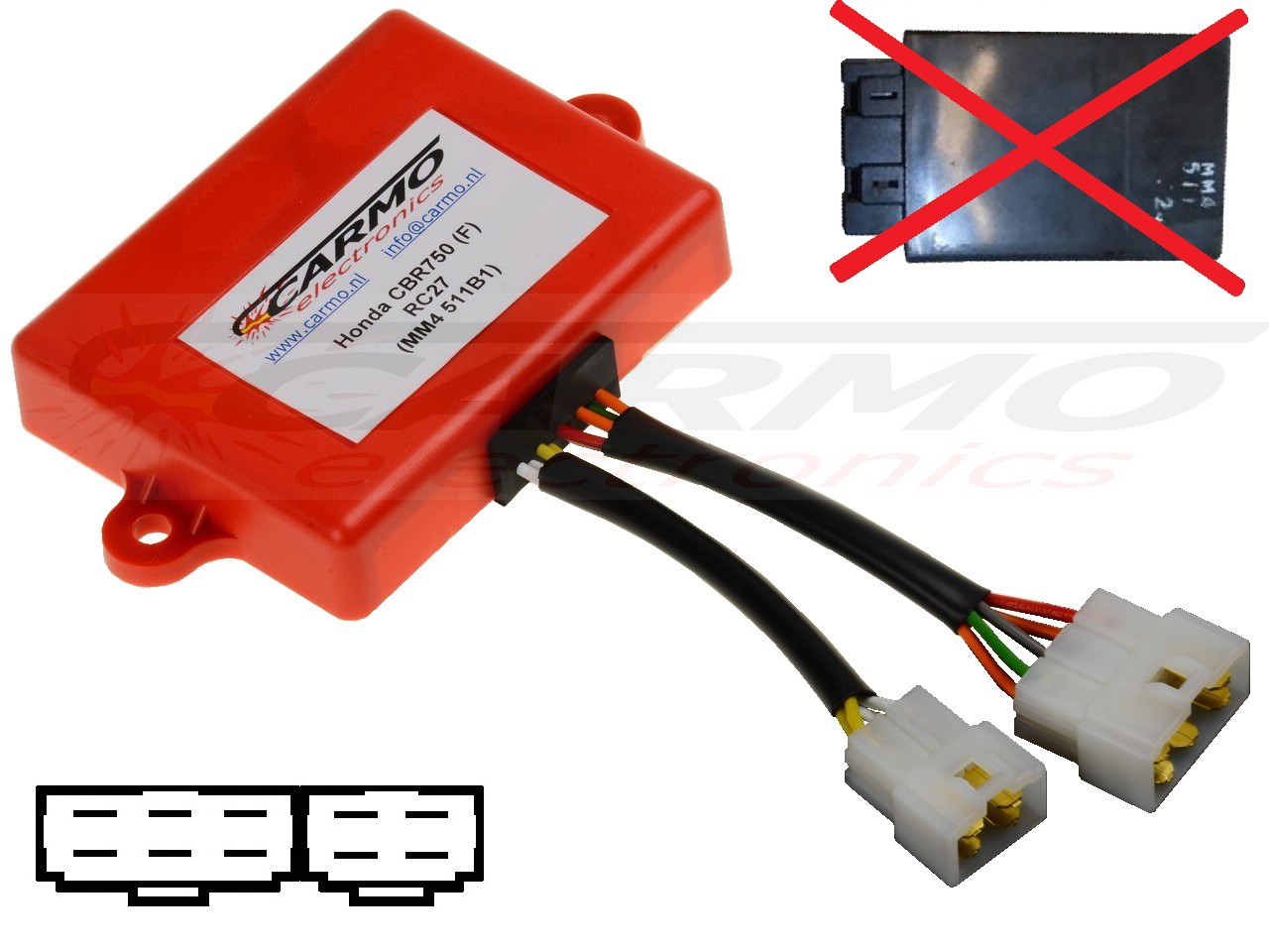 Honda CBR750 CBR750F CDI unit ECU ontsteking (MM4, 511B1) - Klik op de afbeelding om het venster te sluiten