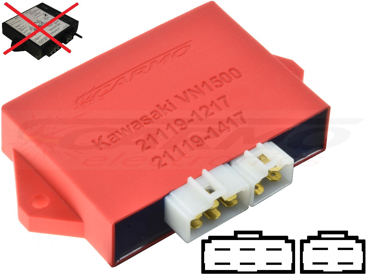 Kawasaki VN1500 CDI unit ECU 21119-1217 21119-1417 - Klik op de afbeelding om het venster te sluiten