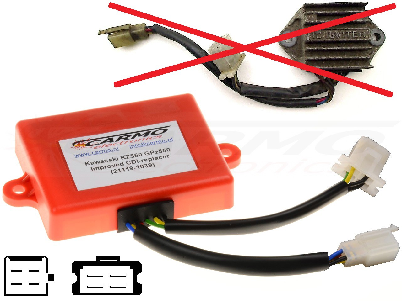 Kawasaki KZ550 CDI IC IGNITER 21119-1039 ontsteking unit - Klik op de afbeelding om het venster te sluiten