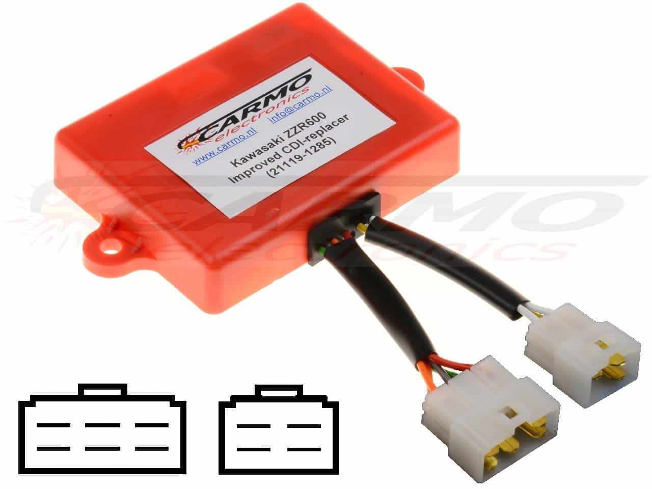 Kawasaki ZZR600 ZX-6 ZX600 CDI unit ECU ontsteking 21119-1285 J4T03071 - Klik op de afbeelding om het venster te sluiten