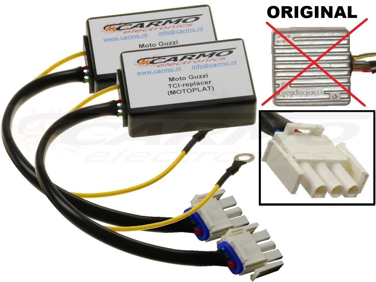 Motoplat Moto Guzzi California 3 CDI unit ECU ontsteking (2X) - Motoplat 9635103 - Klik op de afbeelding om het venster te sluiten