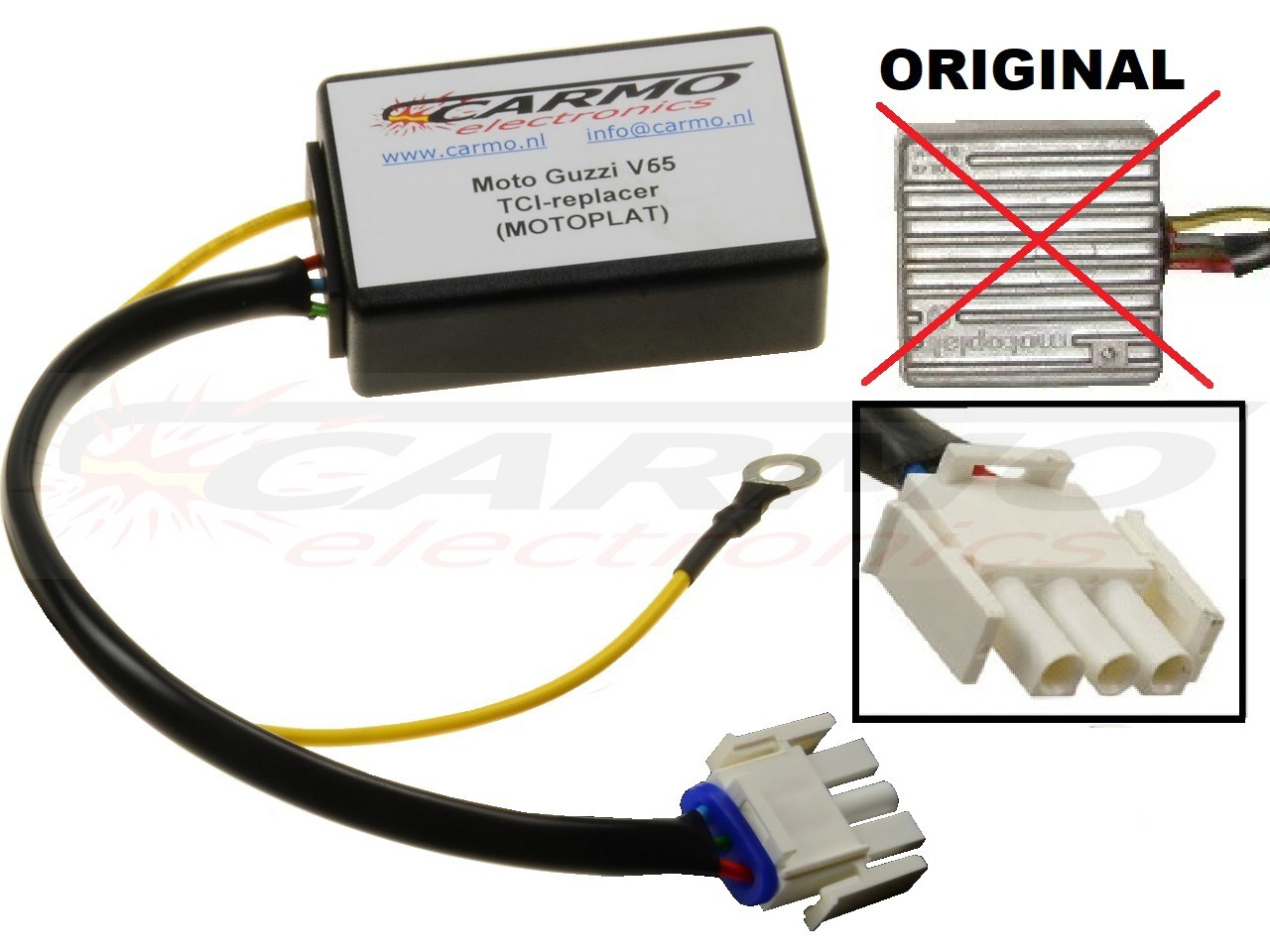 Motoplat Moto Guzzi V65 Florida V7 Sport CDI unit ECU ontsteking - Klik op de afbeelding om het venster te sluiten