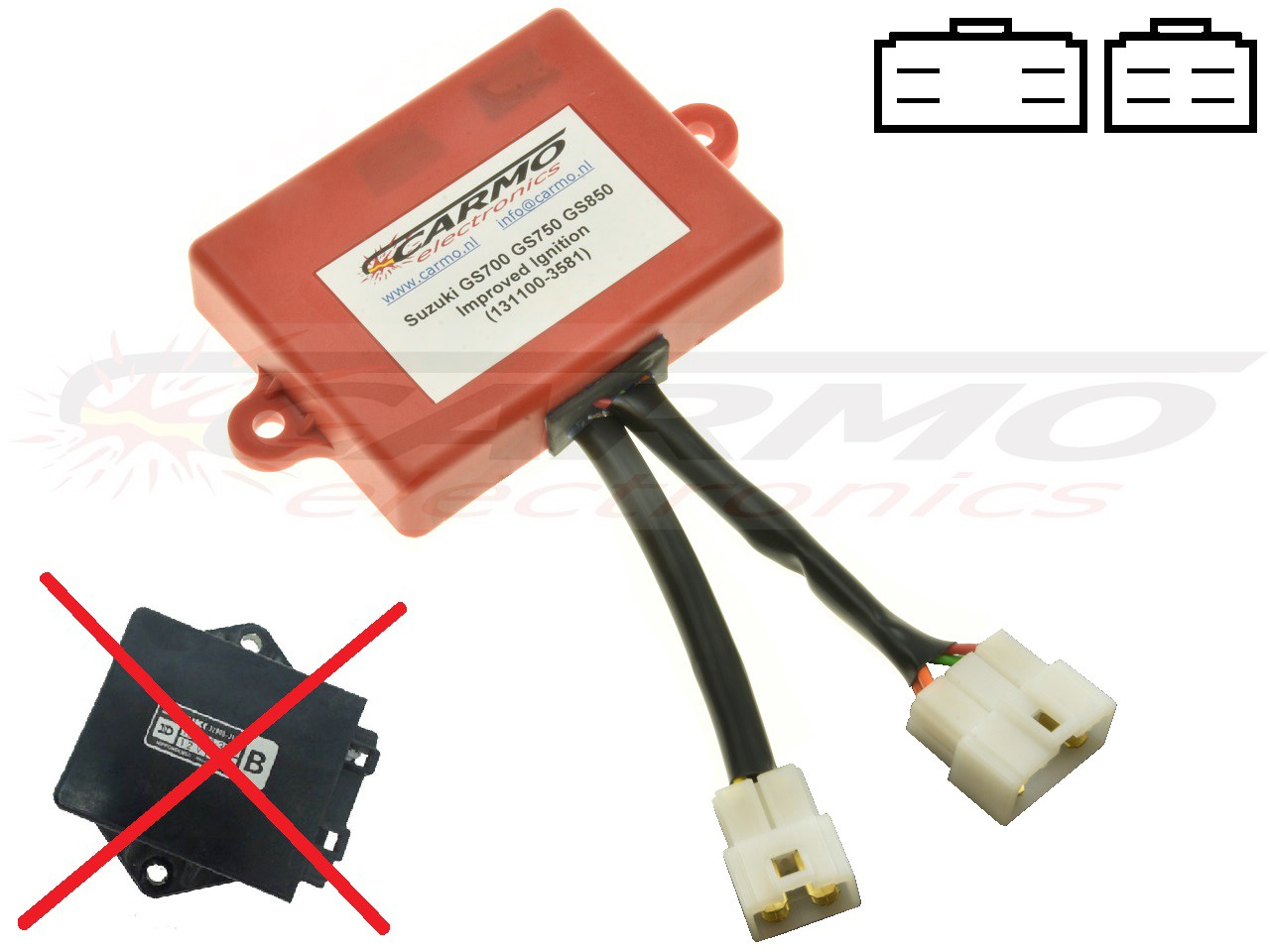 Suzuki GS700 GS750 GS850 CDI unit ECU ontsteking (131100-3580, 131100-3581) - Klik op de afbeelding om het venster te sluiten