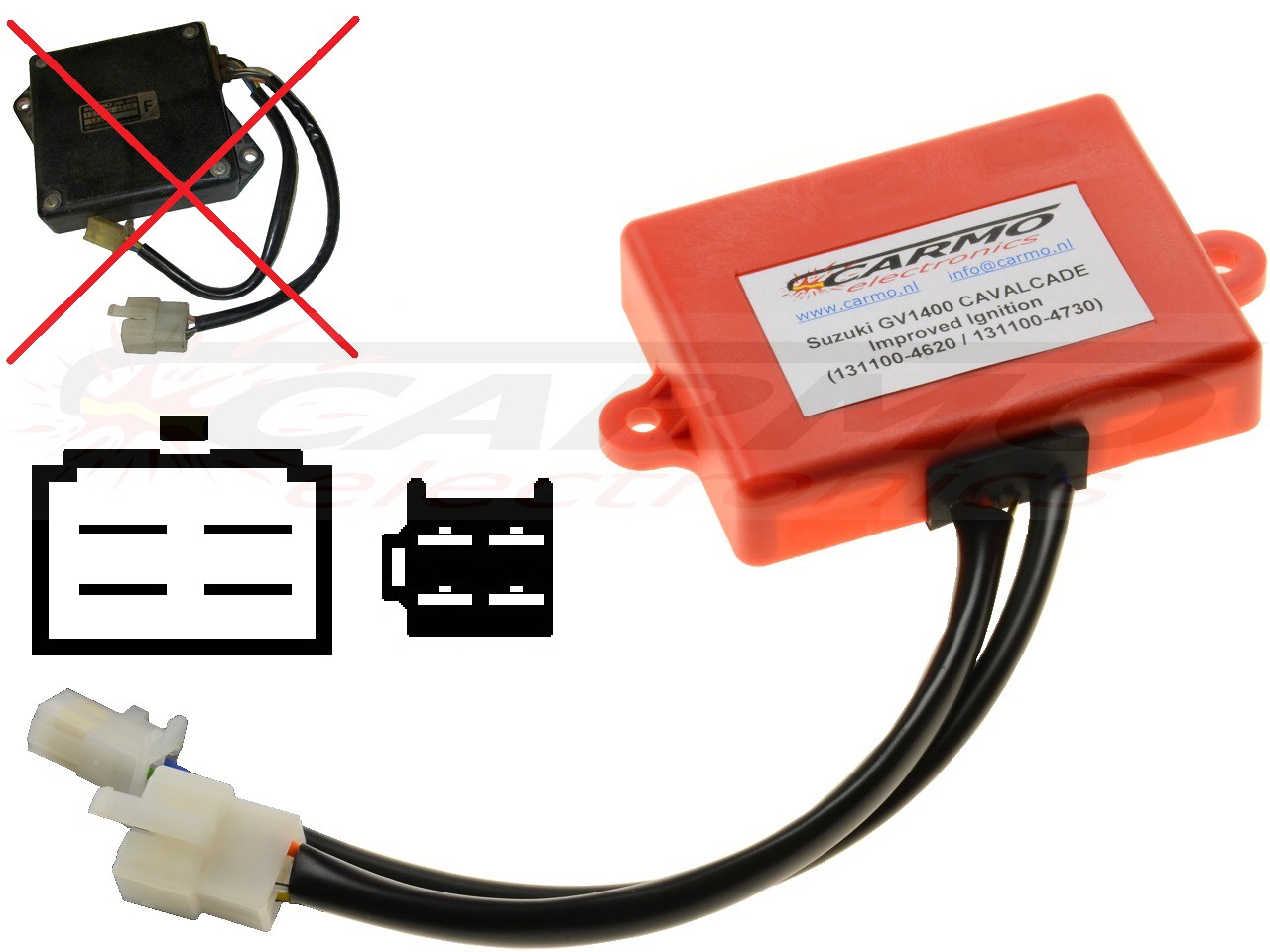 Suzuki GV1400 Cavalcade CDI unit ECU ontsteking (131100-4620, 131100-4730) - Klik op de afbeelding om het venster te sluiten