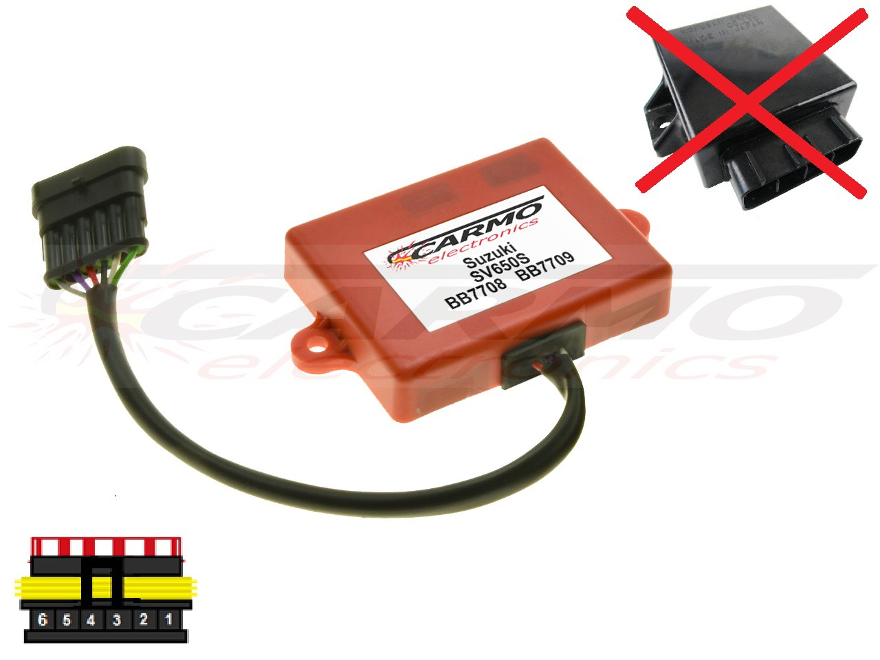 Suzuki SV650S SV650N SV650 CDI unit ECU ontsteking (BB7708, J54, BB7709, J55) - Klik op de afbeelding om het venster te sluiten