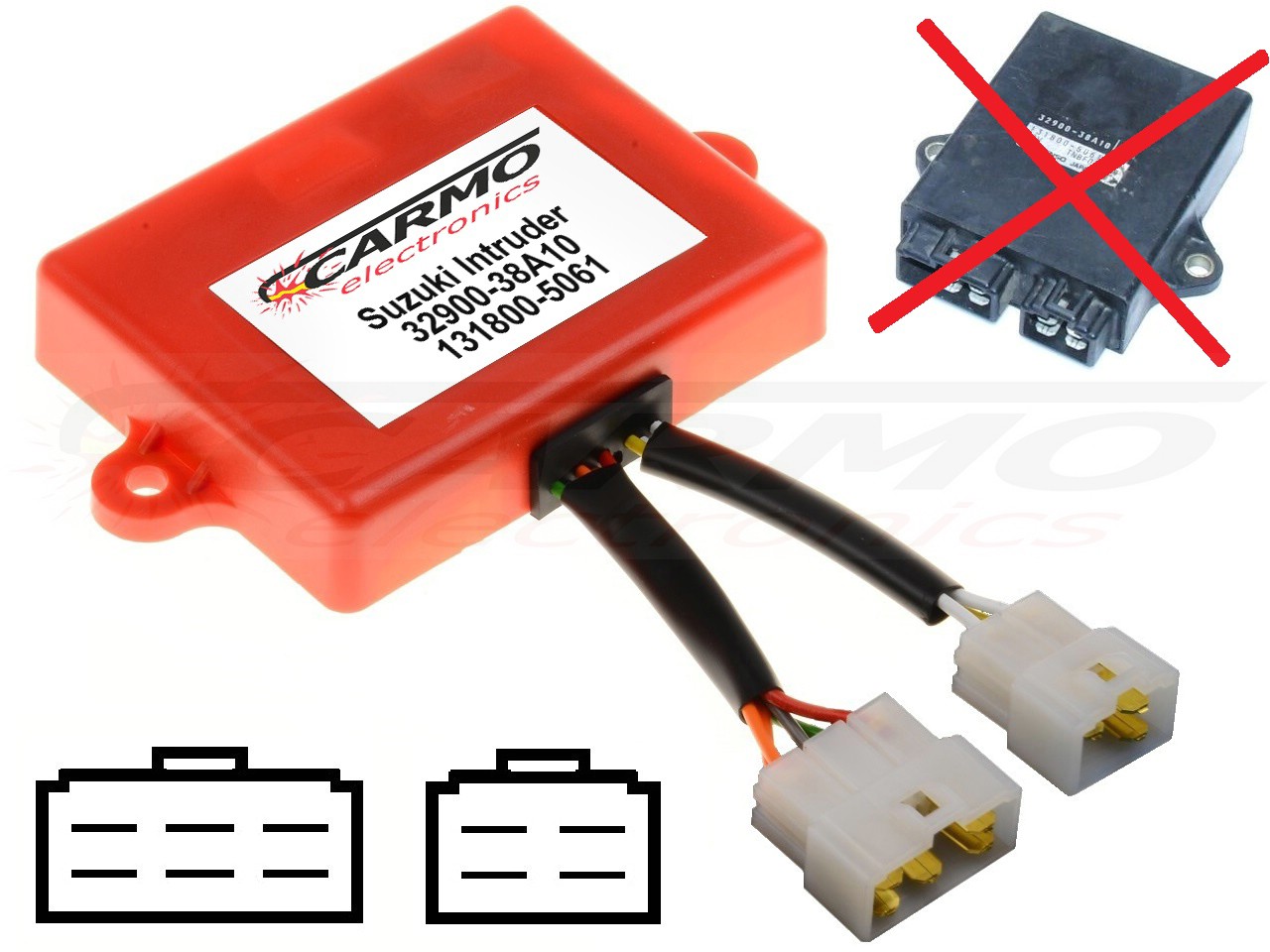 Suzuki VS600 VS700 VS750 VS800 intruder CDI unit ECU ontsteking (32900-38A10, 131800-5061) - Klik op de afbeelding om het venster te sluiten